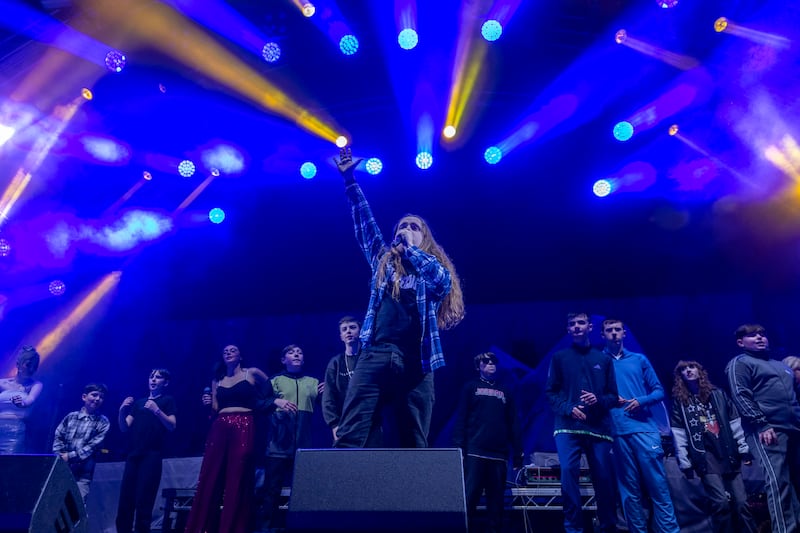 Kabin Crew perform at NYF Dublin, Dublin Castle. Photograph: Allen Kiely/Fáilte Ireland