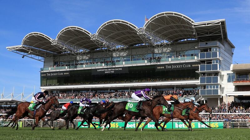 Fairyland ridden by Donnacha O’Brien  wins The Juddmonte Cheveley Park Stakes at Newmarket. Photograph: Simon Cooper/PA Wire