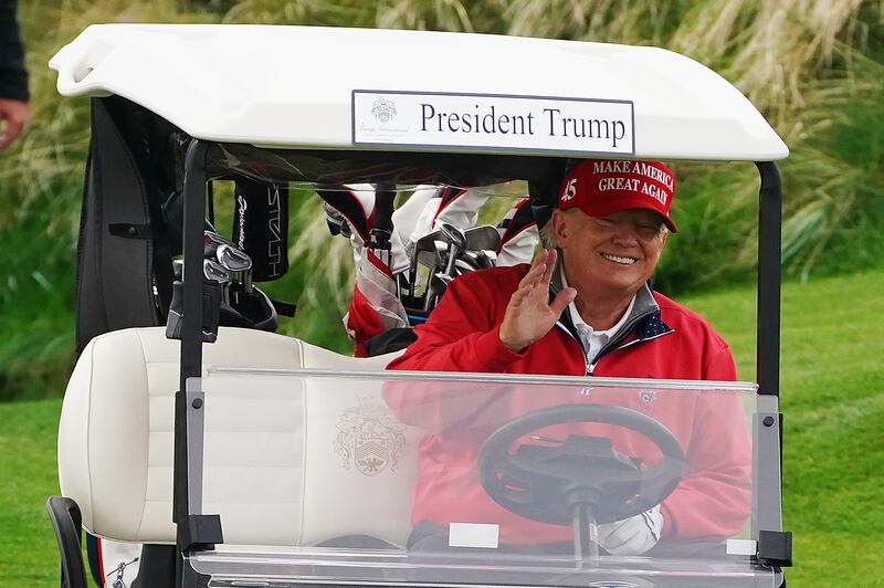 Donald Trump at his Doonbeg golf resort in Ireland