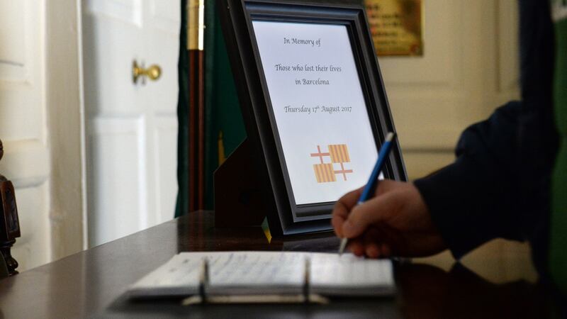 The book of condolences will remain open on Saturday and Monday until 4pm each day. Photograph: Cyril Byrne