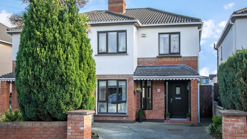 Three-bed, three-bath, semi-detached, at 10 Glenlyon Crescent for €425k. Agent: DNG.