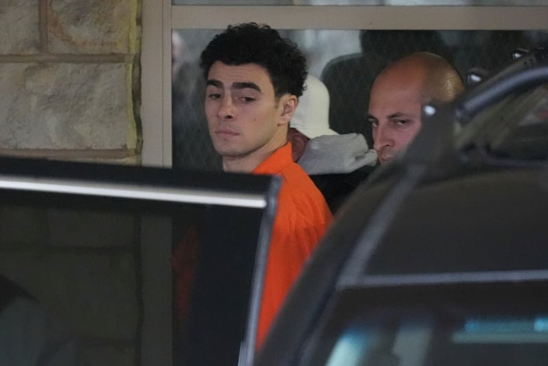 Luigi Mangione leaves the Blair County Courthouse in Hollidaysburg, Pennsylvania (Gene J Puskar/AP)