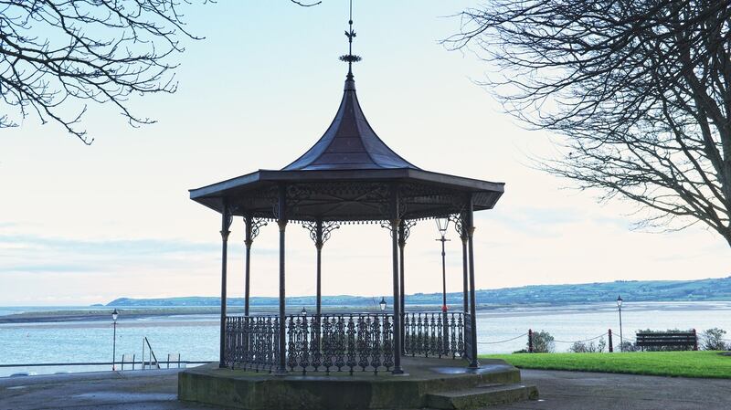 Victorian bandstand in Dungarvan town centre in winter