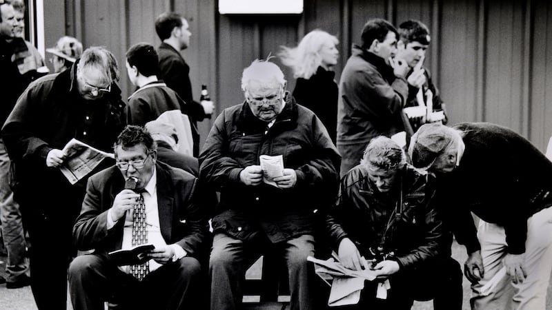 Enjoying an ice cream at Cork races. Photograph: Brendan Kelly