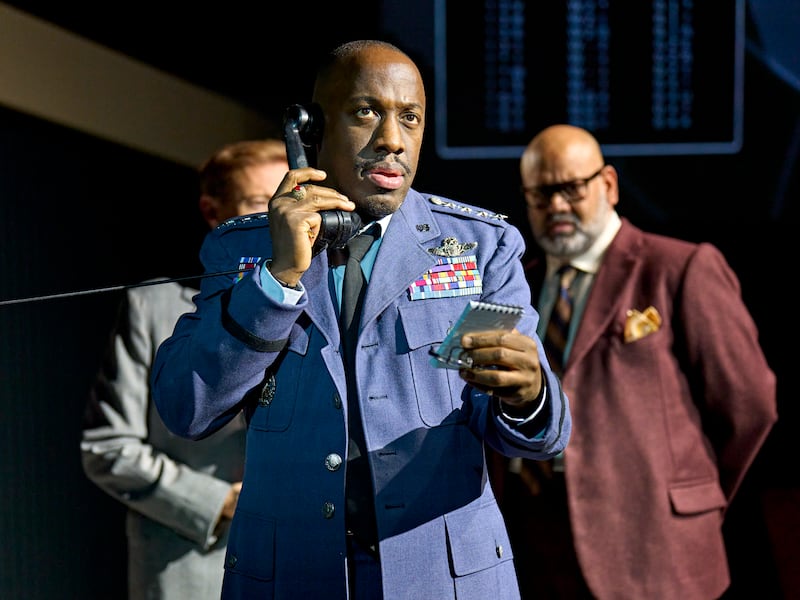 Dr Strangelove: Giles Terera as General Turgidson. Photograph: Manuel Harlan