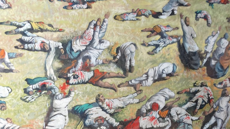 The Amritsar massacre was one of the worst atrocities carried out by the British Empire. At least 379 peaceful protesters gathered at the Jallianwala Bagh walled garden were killed by British troops in April 1919