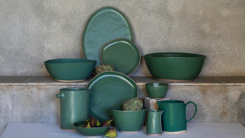 The Dassie artisan courgette collection, available from Avoca,  is a deep, restful shade of green.