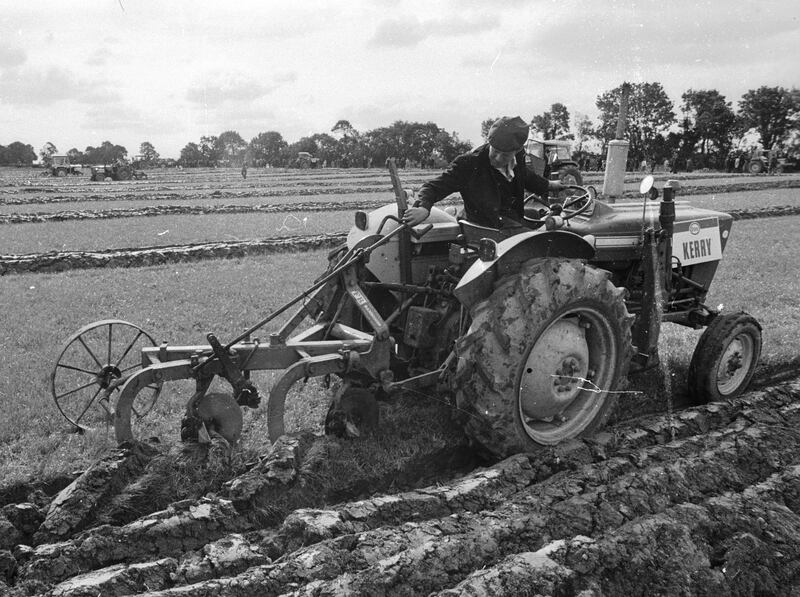 The 1973 National Ploughing Championships at Wellingtonbridge, Co.
Wexford. Agriculture accounted for 24 per cent of the workforce in 1973, but just 4 per cent last year. Photograph: Pat Langan