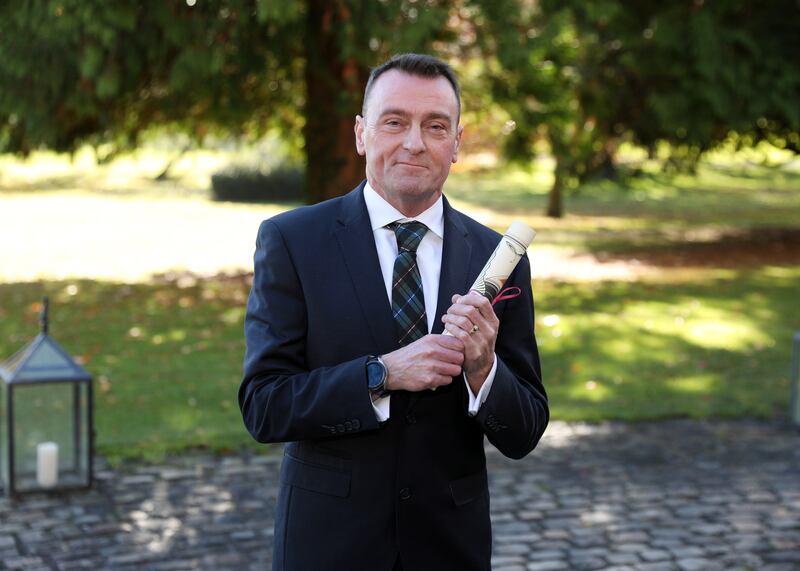 Eric Doran after receiving his bravery award. Photograph: Maxwells