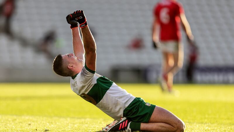 Tipperary’s Colin O’Riordan celebrates at the final whistle of the Munster final. Photograph: Laszlo Geczo/Inpho