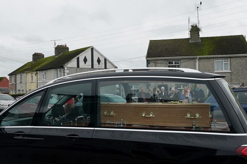 The funeral cortege for Tina Satchwell was driven through her hometown of Fermoy, Co Cork. Photograph: Brian Lawless/PA Wire