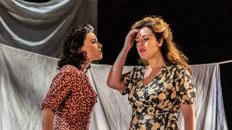 Wexford Festival Opera: Dorothea Spilger and Francesca Tiburzi in Mala Vita. Photograph: Clive Barda/ArenaPal