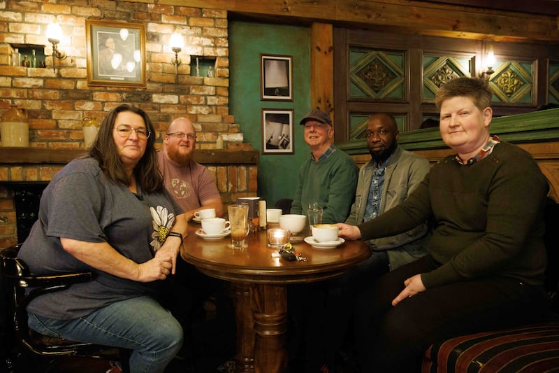 Quare Clare: Bernie O'Gorman, Matthew McGrath, Maurice O'Sullivan, Al Hassan Umar and Hazel Walsh. Photograph: Eamon Ward