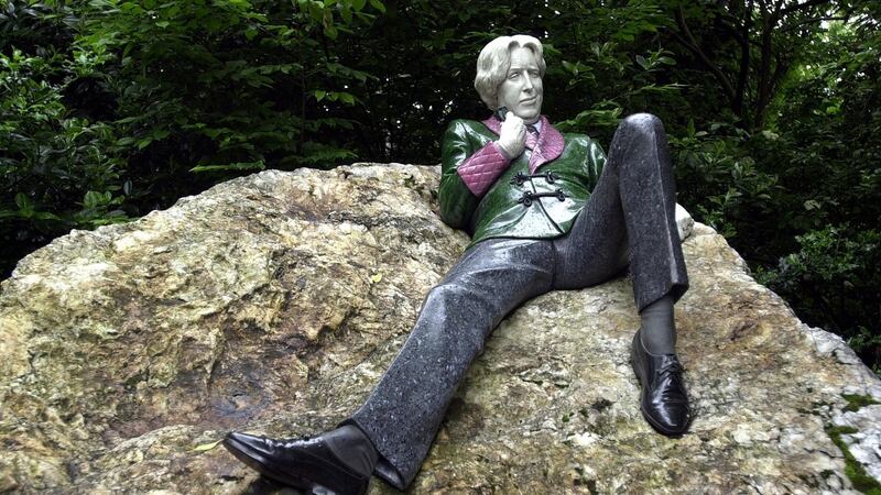 The statue of Oscar Wilde, at Merrion Sqaure, Dublin. File photograph: Eric Luke