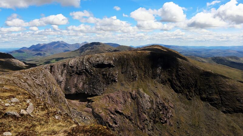 The route back is along the rock lips of the cooms, where you get a totally different perspective.