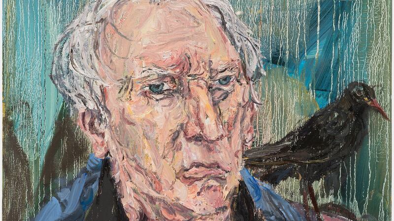 Detail from a portrait of Paul Durcan (2015) by Nick Miller. Courtesy of the artist