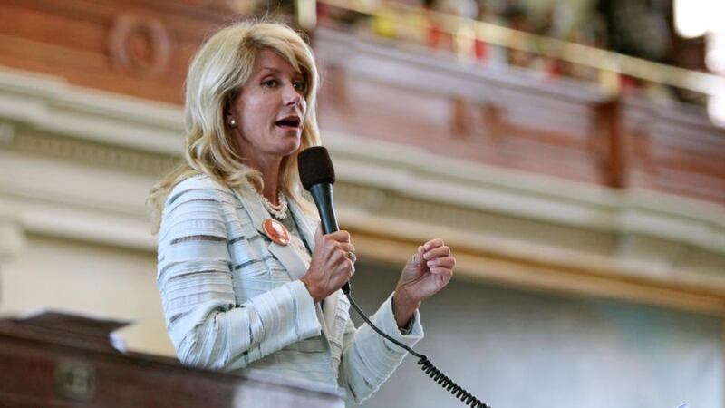 Texas State Senator Wendy Davis, a Democrat, speaks during a filibuster intended to stop Senate Bill 5, which contains restrictions on abortions after 20 weeks, at the State Capitol in Austin, Texas, June 25, 2013.  Photograph: Erich Schlegel/The New York Times