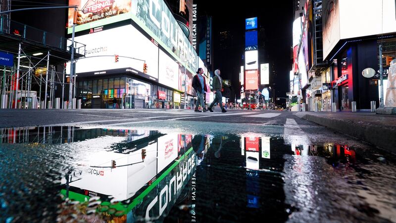 New York is seen as potential Covid-19 hotspot, with all non-solitary outside activities banned. Photograph: EPA