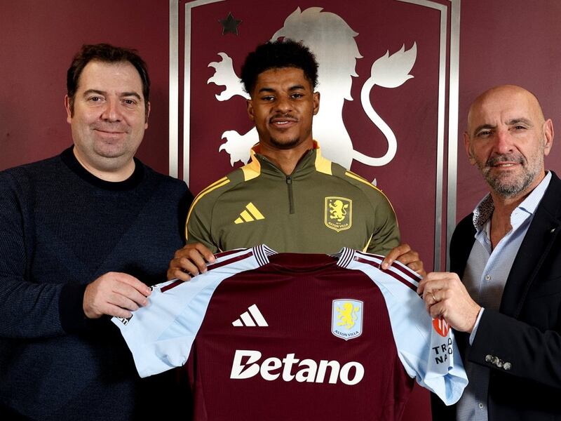 Marcus Rashford will join Aston Villa on loan from Manchester United. Photograph: Aston Villa