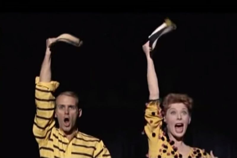 In the song-and-dance number – Who’s Got the Pain– from the 1958 movie Damn Yankees. Gwen Verdon and Bob Fosse ease into their comic stage routine with a punchy, hip-swaying backward walk. Photograph: Warner Bros