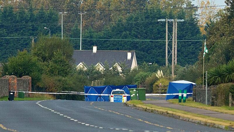 The scene of the fatal crash  at Bellurgan on the road from Dundalk to Carlingford involving a Garda patrol car.  Photograph: Tom Conachy