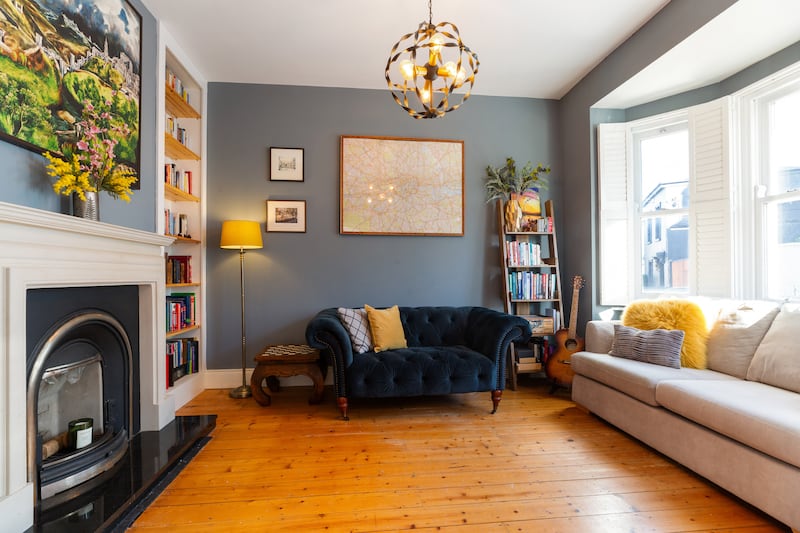 Livingroom to the front has a fine bay window