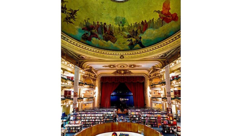 El Ateneo, in Buenos Aires. photographs: luis davilla/cover/ getty, gisele freund/time life/ getty and matt kavanagh