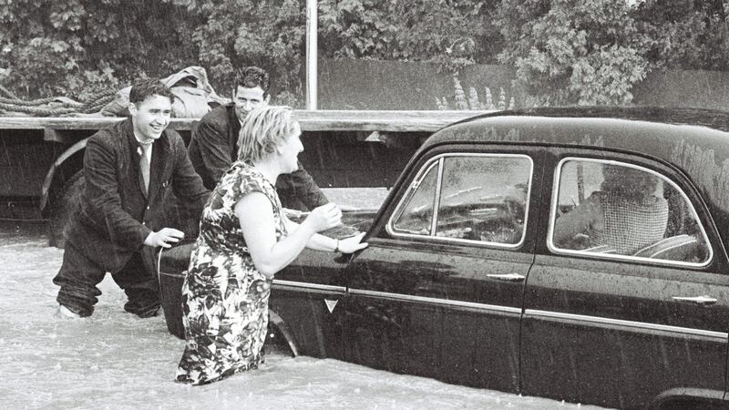 On Stillorgan Road, Dublin, after a storm   in 1963. Photograph: Jimmy McCormack