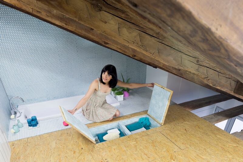 Floor storage in a Spanish apartment. Phtograph: Imagen Subliminal