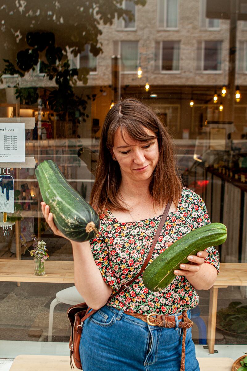 Marta of Flower & Bean on Cork Street, Dublin, which regularly accepts produce grown by customers in exchange for coffee and cakes