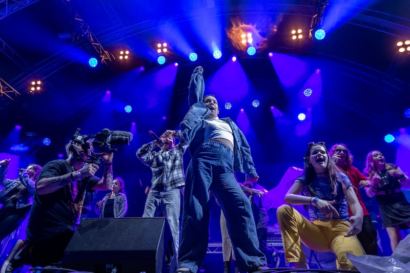 Kabin Crew perform at NYF Dublin, Dublin Castle. Photograph: Allen Kiely/Fáilte Ireland