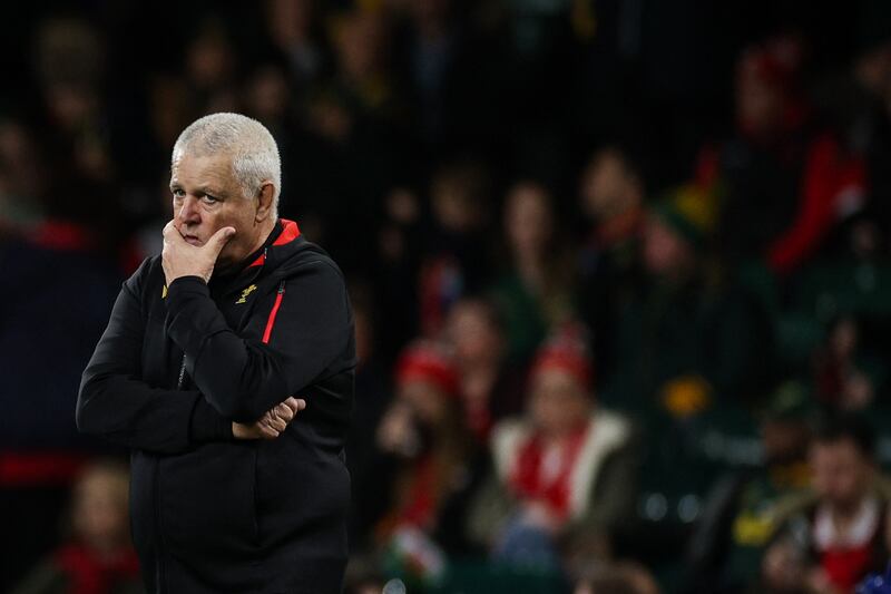 Wales head coach Warren Gatland ahead of the Autumn Nations Series game against South Africa at the Principality Stadium in Cardiff. Photograph: Adrian Dennis/AFP via Getty Images