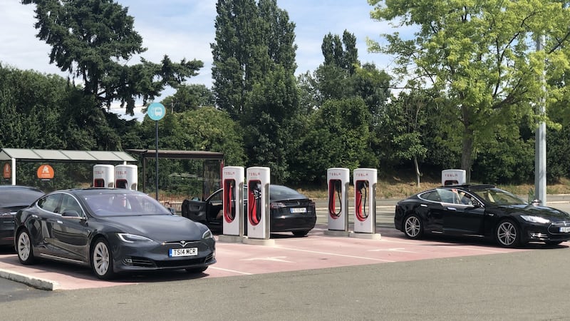 Charging station at Le Mans.