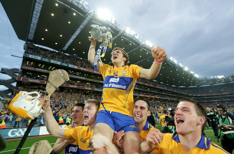 Not long after this shot was taken following the triumphant 2013 final, Shane O'Donnell found that people wanted to take photographs of him everywhere he went. Photograph: Morgan Treacy/Inpho