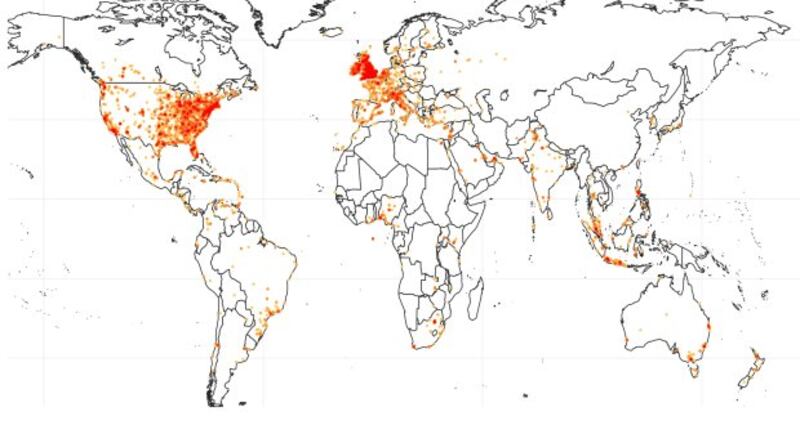 How the world responded on Twitter to the annoucement of the birth of Britain’s Prince George in 2013.