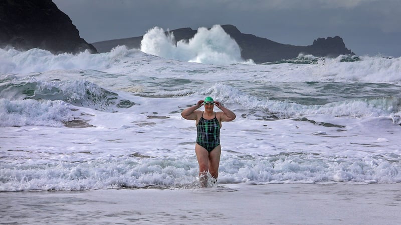 Nuala Moore at Clogher Head, on the Dingle peninsula, Co Kerry. Photograph: Valerie O’Sullivan