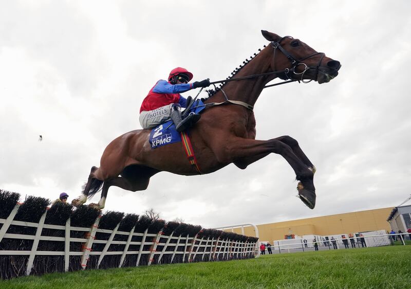 Facile Vega ridden by Paul Townend on their way to winning the KPMG Champion Novice Hurdle at Punchestown Racecourse last April. Photograph: Niall Carson/PA