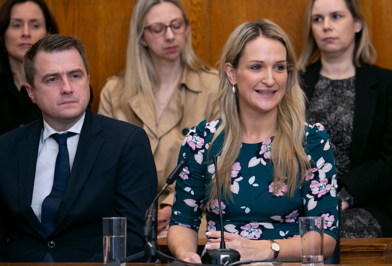 James Browne pictured with Fine Gael's Helen McEntee.  Photo: Gareth Chaney/Collins
