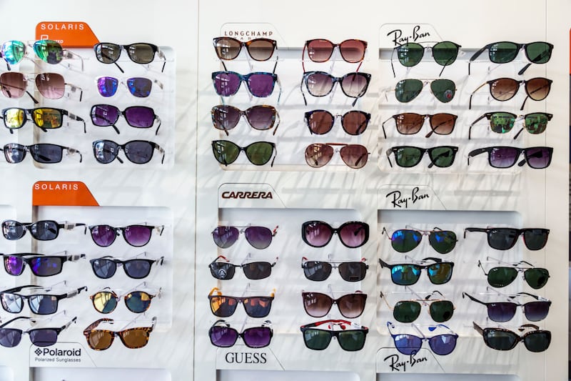 Some opticians offer further incentives on the sale of sunglasses when buying prescription glasses, the savings can add up. Photograph: Jeffrey Greenberg/Getty Images