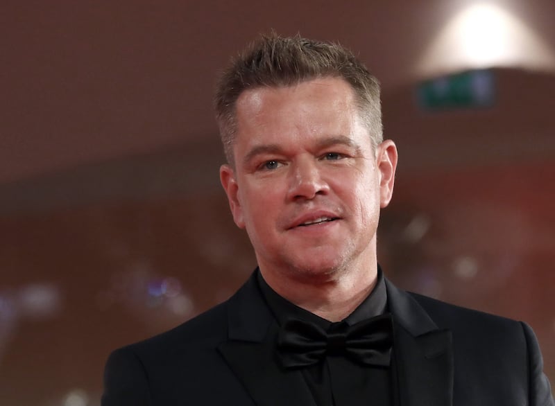 VENICE, ITALY - SEPTEMBER 10: Matt Damon attends the red carpet of the movie "The Last Duel" during the 78th Venice International Film Festival on September 10, 2021 in Venice, Italy. (Photo by Elisabetta A. Villa/Getty Images)
