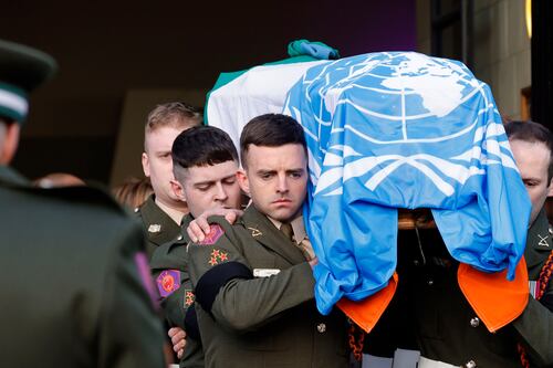 Seán Rooney funeral: Strangled with grief, a family struggles to say goodbye to son, fiance and hero soldier