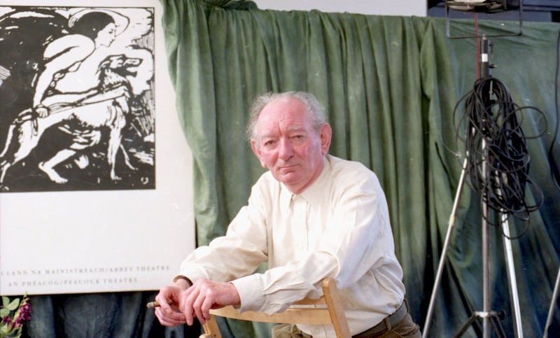 Brian Friel during a break in rehearsals in 1997.  Photograph: Matt Kavanagh