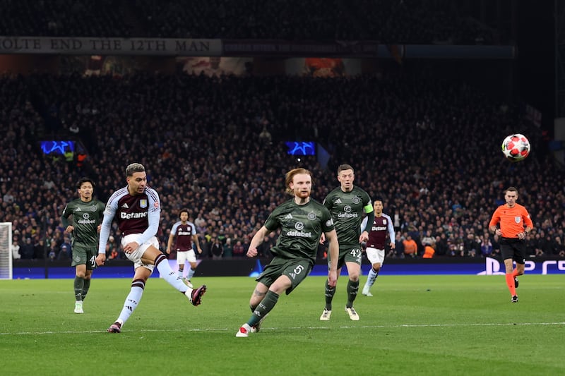 Morgan Rogers scores for Aston Villa against Celtic at Villa Park, Birmingham, on January 29th. A league of three conferences, where you don’t play everyone in your conference, is something that’s now normal in sport. Photograph: Julian Finney/Getty