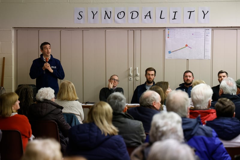 Representatives of Dún Laoghaire Rathdown County Council and its contractor Clonmel Enterprises were repeatedly heckled as they sought to outline the works schedule for the two-year project. Photograph: Nick Bradshaw