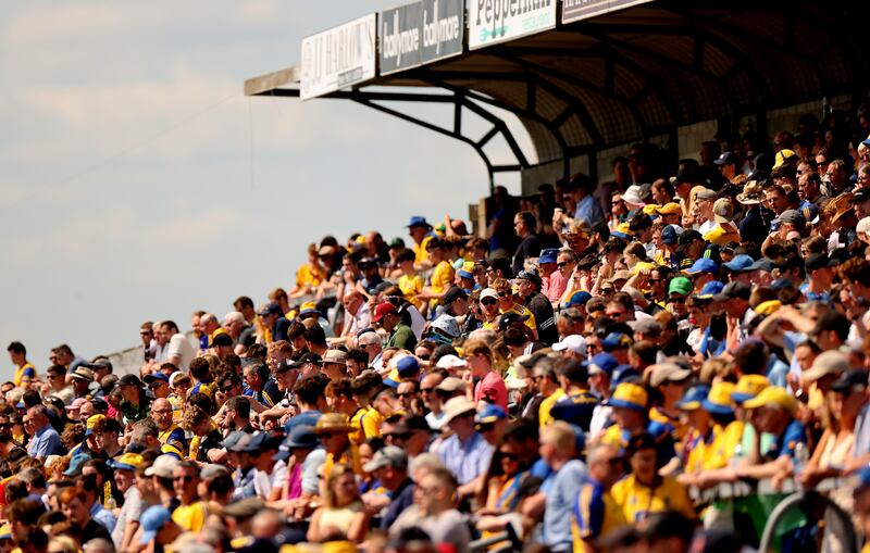 Roscommon fans look on at Dr Hyde Park on Sunday. Photograph: James Crombie/Inpho