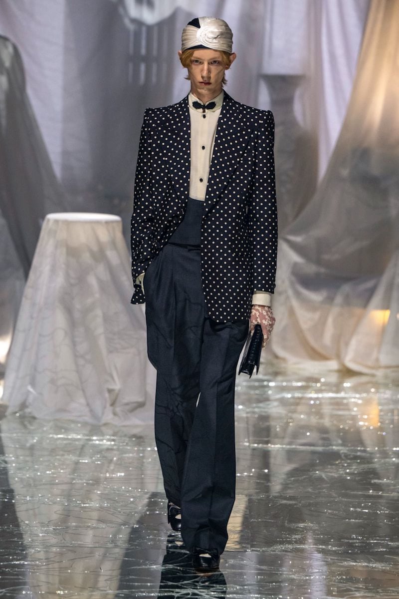 Paul Scully walking for Valentino autumn-winter 2025 in Paris