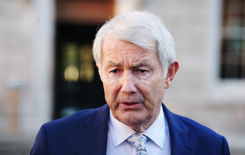 Michael Lowry speaking to the media at Leinster House in Dublin. Photograph: PA