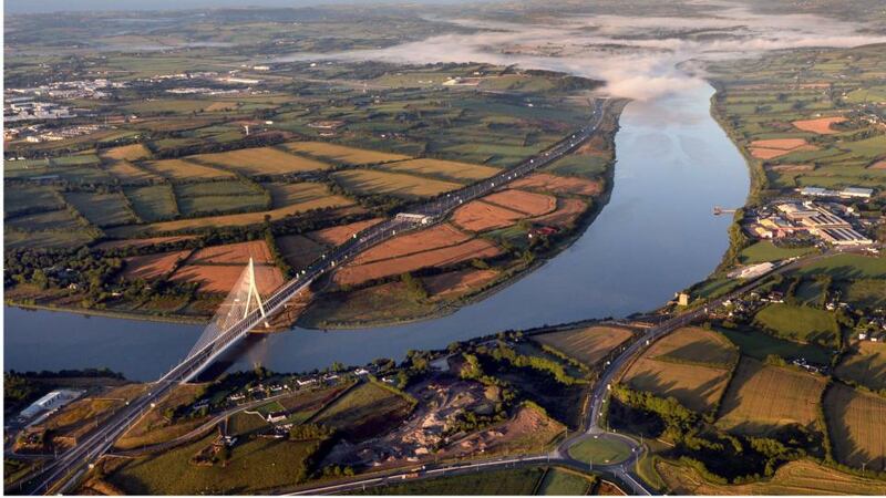 Waterford Toll Bridge as seen from a hot air balloon. Photograph: Brenda Fitzsimons