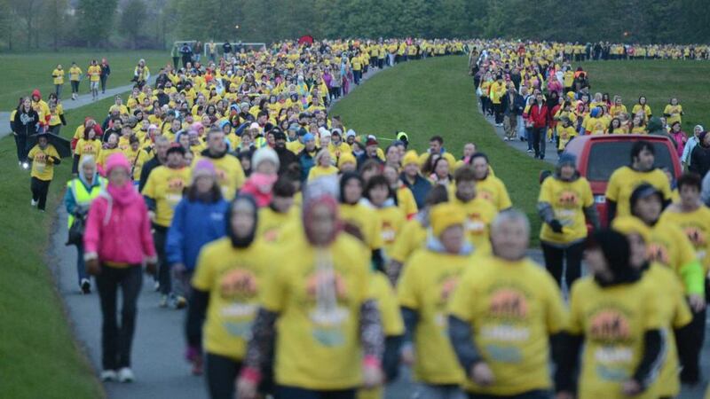 The flagship walk of the Pieta House Darkness into Light event was held in the Phoenix Park in Dublin, where thousands of supporters walked or ran a 5km route. Photograph: Sasko Lazarov/Photocall Ireland