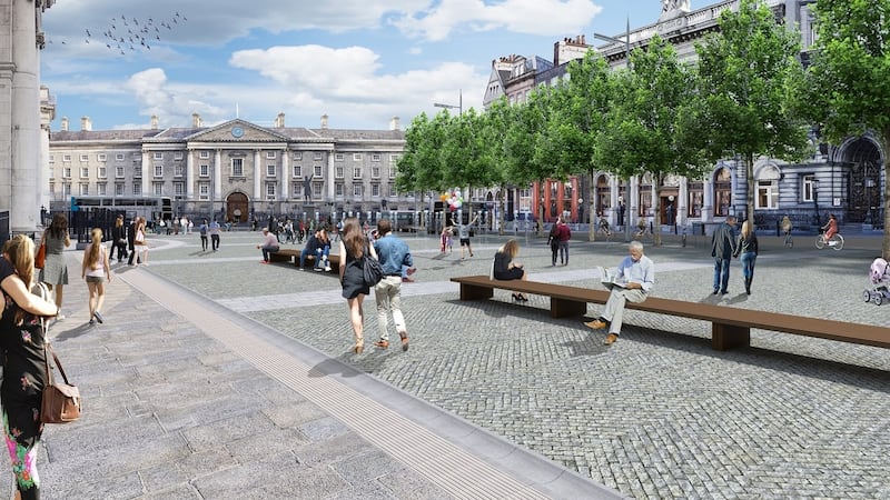 Artist’s impression of the proposed College Green plaza.